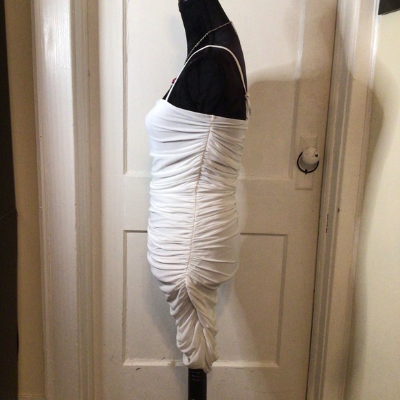 NWOT SHEIN Ruched Mesh Bodycon Mini Dress Size:S - Picture 5 of 8